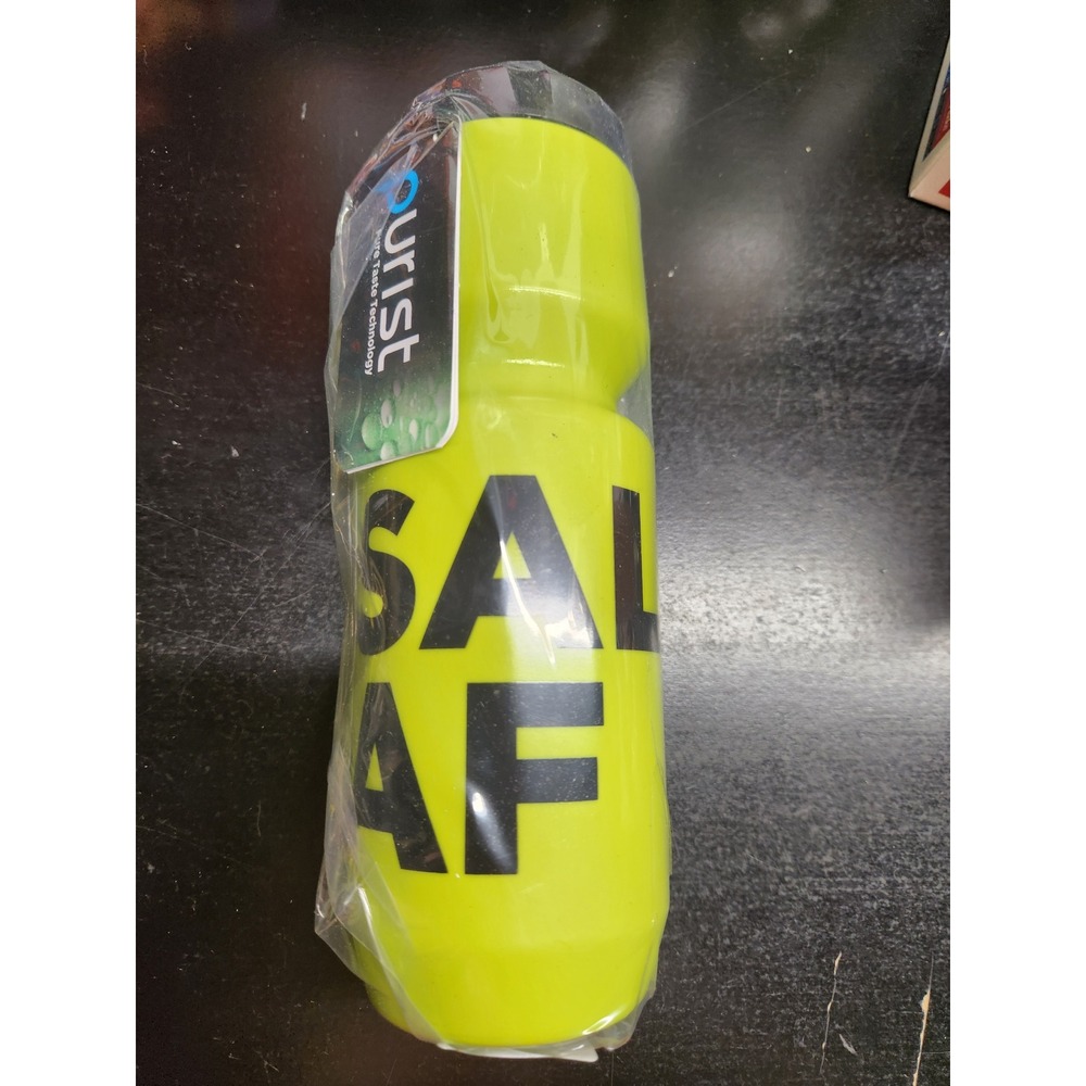 LMNT Salty AF Purist Water Bottle Neon Yellow Pure Taste Technology 22oz